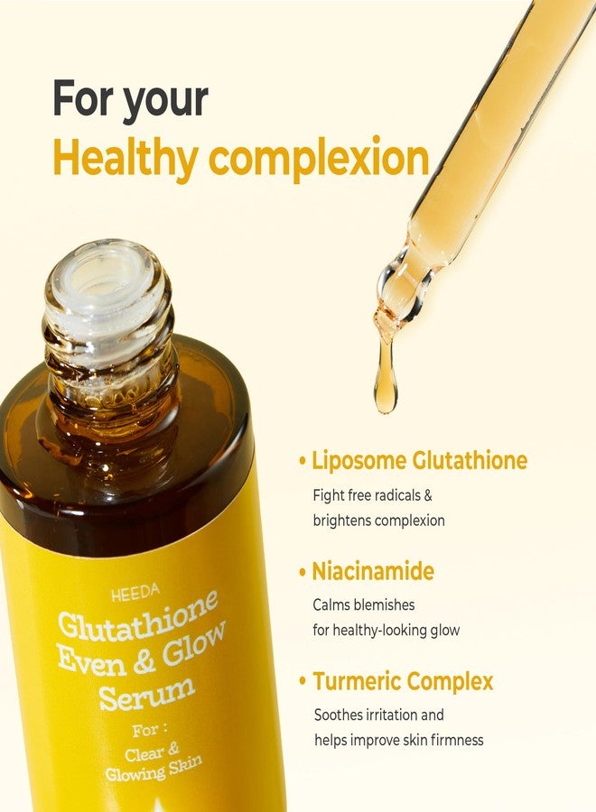 HEEDA Glutathione All-In-One Brightening Serum – Niacinamide, Kojic Acid & Turmeric Formula for Dark Spots, Radiant, Glowing, Even-Tone Skin - Image 5